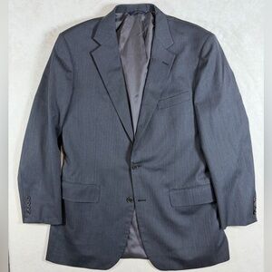Brooks Brothers 42L 1818 Madison SaXon 100% Wool Charcoal Herringbone Sport Coat